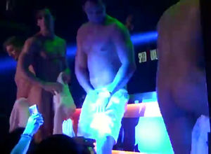 Trio masculine strippers dancing and..
