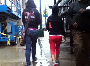 Vip public bum and spandex,  large young