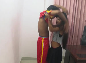 Young lady desi woman banged in standing